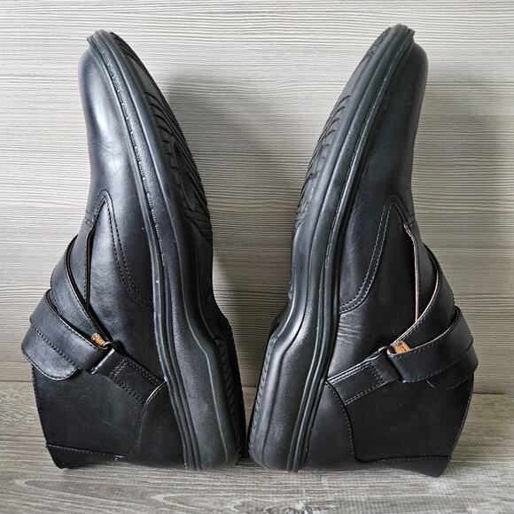 Dr Comfort Joseph Black Leather High Top Hook Loop Dress Boot Shoe Mens Size 9.5 main image 7